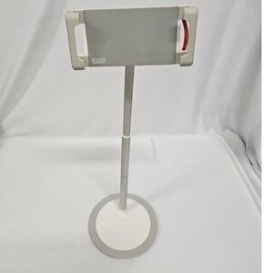 SAIJI Adjustable Tablet Stand Holder Weighted Base for iPad iPhone Kindle Gray